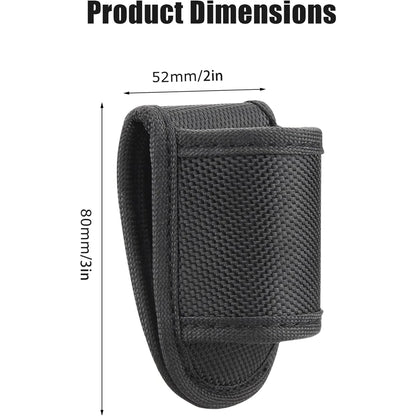 Flashlight Holster Pouch - Open Top Nylon Duty Belt Holder Case for D Cell & Compact Handheld Flashlights