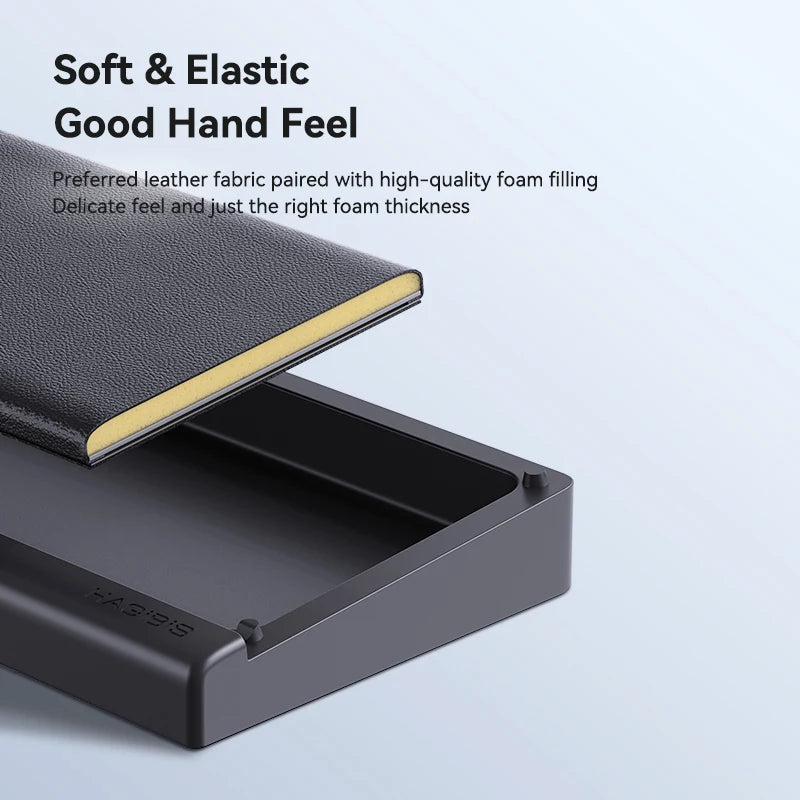Ergonomic Keyboard Wrist Rest Pad by Hagibis - Soft Memory Foam Support with Desktop Storage Box for Easy Typing & Pain Relief in Office or Home