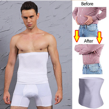 Men’s Waist Trainer Body Shaper — Tummy Control Slimming Belt for Abs Workout & Compression Shapewear
