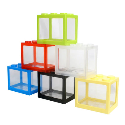 Creative Multicolor Stackable Mini Aquarium & Pet Box - Building Block Fish Tank for Reptiles, Insects & Small Pets