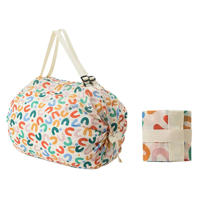 Foldable Waterproof Shopping Bag – Portable Travel, Beach, and Grocery Tote