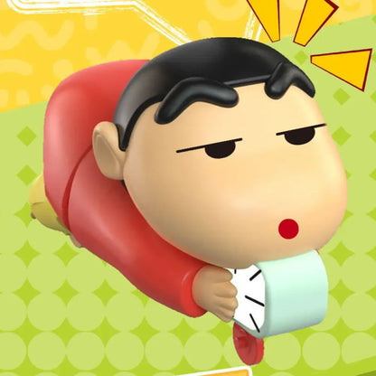 Crayon Shin-chan Clockwork Anime Figure Toy – Walking Alarm Clock Model, Dynamic Crawl Action Toy & Cute Desktop Gift Decor