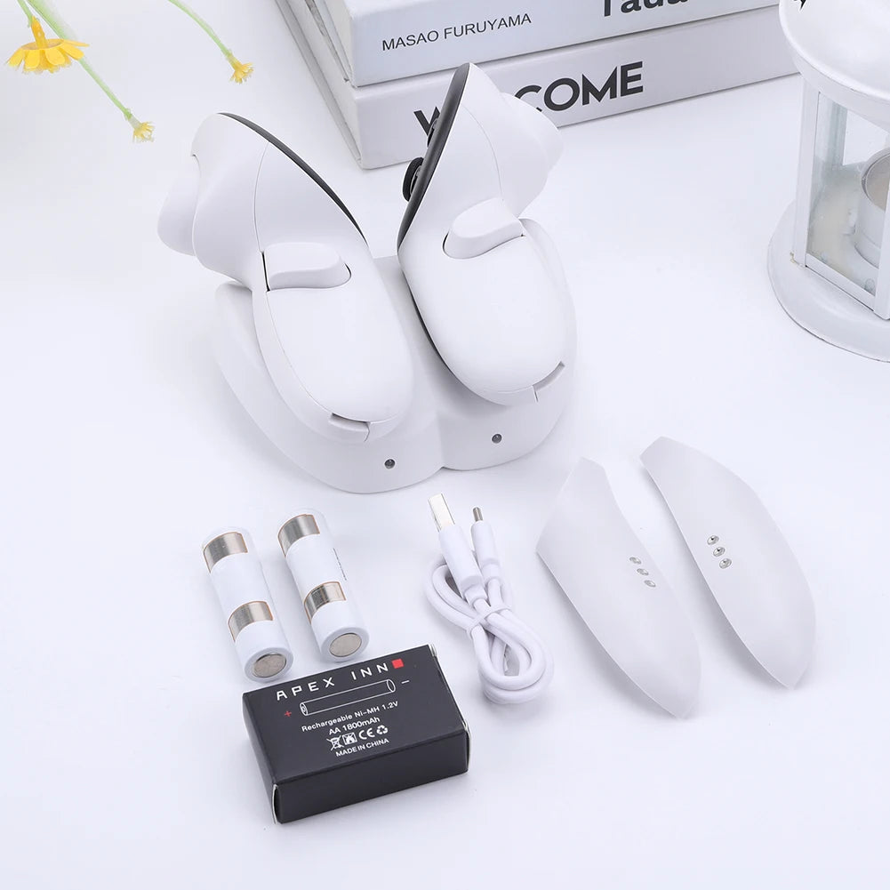 Controller Charging Station for Oculus Quest 3 – 20W Fast Charging with 2 Rechargeable Batteries, Meta Quest 3 VR Accessory