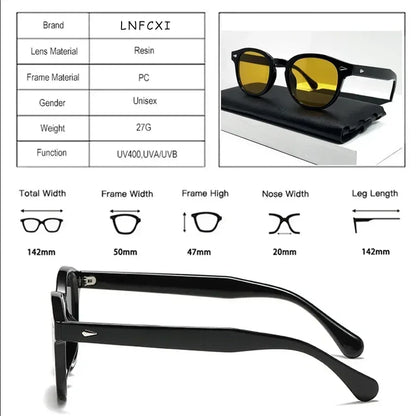 JNPCXI Retro Round Sunglasses – Punk Leopard Rivet Fashion Shades UV400 for Men & Women