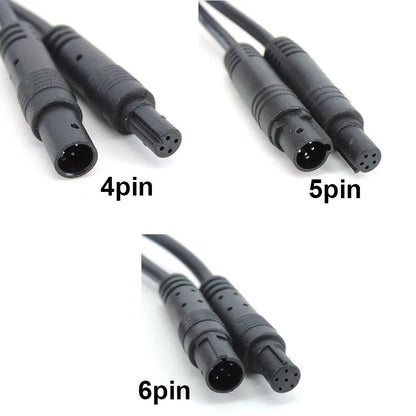 Car Rear View Camera Extension Cable - 1/2M 4Pin 5Pin 6Pin 8Pin Male to Female DVR Monitor Connector Wire