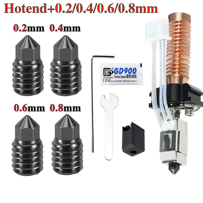Hotend for Flashforge Adventurer 5M/5M Pro – Ceramic Heating Block Kit, 280℃ Hot End, Hard Steel Nozzle 3D Printing Parts