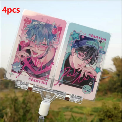 4PCS ALIEN STAGE Ivan and Till Anime Photo Cards - 3-Inch Collectible Mini Cards, Decorative Accessories, and Gifts for Fans