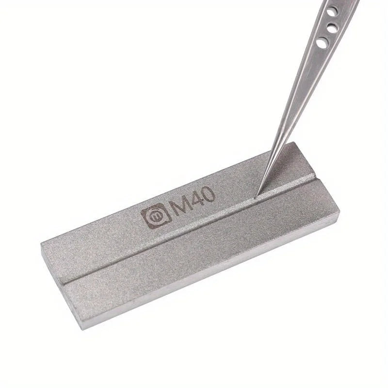 Multi-Function Grindstone Tweezers Corrector - Precision Repair Tool for Tweezers, Soldering Iron Tips and Knife Pointed Heads