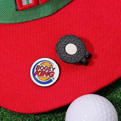 Bogey Ball King Golf Hat Clips – Magnetic Golf Ball Marker, Trendy Cap Clip Jewelry Gift for Golf Lovers