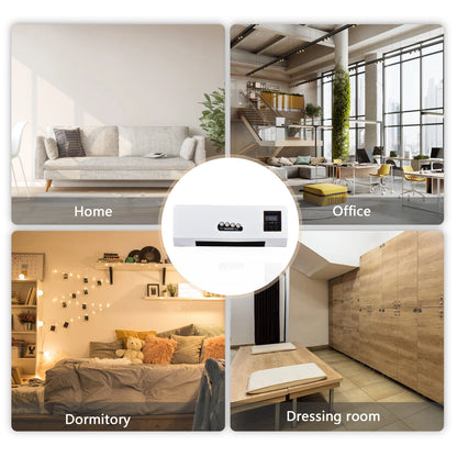 2-in-1 Wall-Mounted Heater & Fan – 1800W Electric Space Heater with Cooling Fan and Remote for Home & Dorm