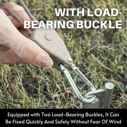 Camping Tent Reflective Windproof Rope – Adjustable Lanyard with Buckle & Pulley for Outdoor Equipment