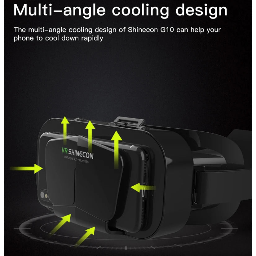 Shinecon 3D VR Glasses – Virtual Reality Headset with Controller for Smartphone Gaming