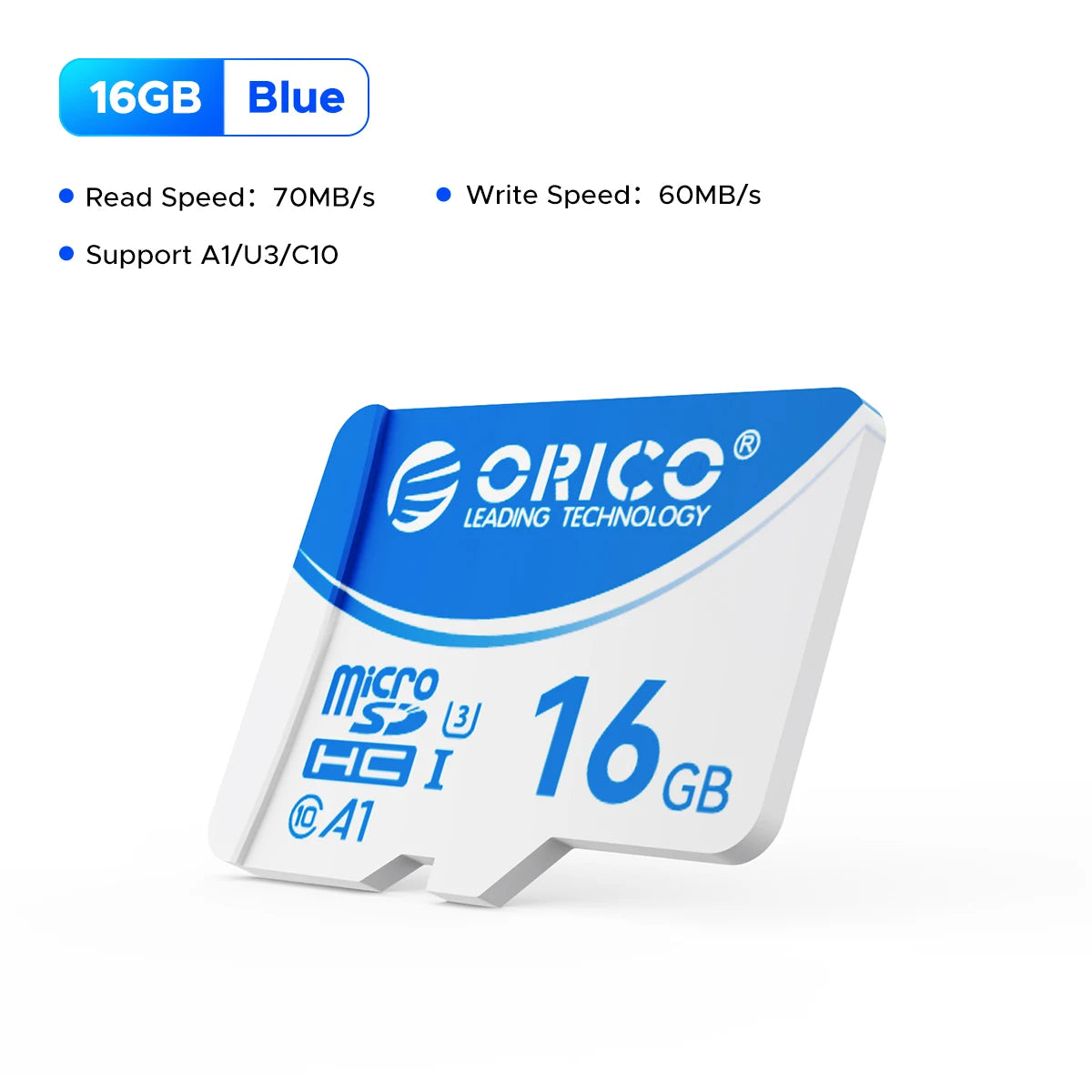 ORICO Micro SD Card – 16GB, 32GB, 64GB, 128GB A1 U3 Class 10 V10 for Camera, Drone & Dash Cam