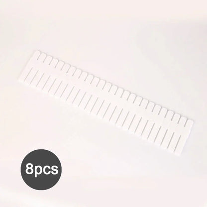 4/8PCS Adjustable Drawer Dividers – Durable Storage Organizer for Socks, Underwear & Clothes, Closet & Cabinet Partition System