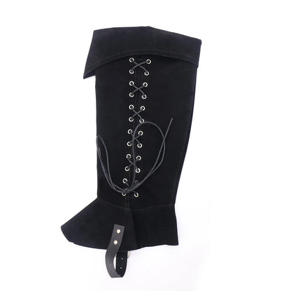 Halloween Medieval Bandage Shoe Covers – Unisex Leg Guard Boots for Viking, Warrior & Knight Cosplay Armor