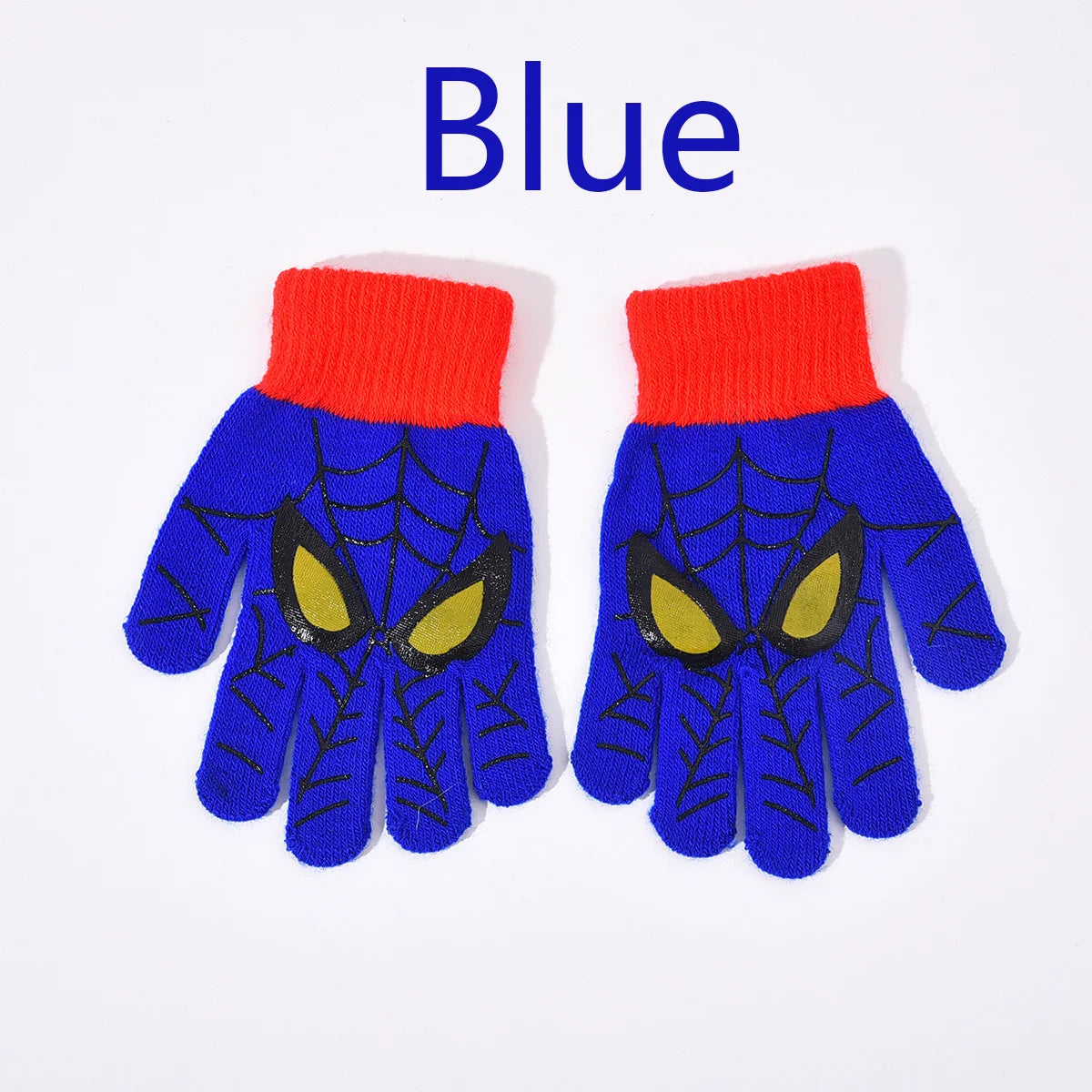 Spider-Man Winter Gloves - Warm Knitted Cartoon Gloves for Children, Marvel-Themed Christmas Gift