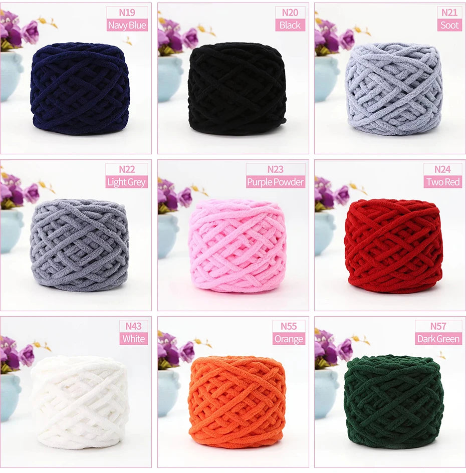 QJH Chunky Blanket Yarn – Luxury Thick Polyester Jumbo Knitting & Crochet Yarn for Blankets & Pillows, 100g Ball
