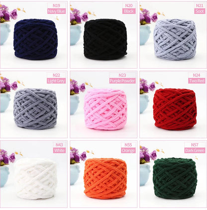 QJH Chunky Blanket Yarn – Luxury Thick Polyester Jumbo Knitting & Crochet Yarn for Blankets & Pillows, 100g Ball