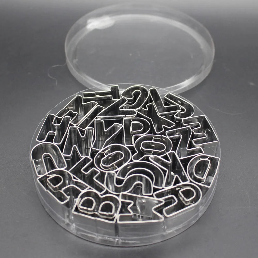 Number Fruit Cutters & Alphabet Letter Cookie Cutter Set - Decorating Tools and Fondant Cutter Set