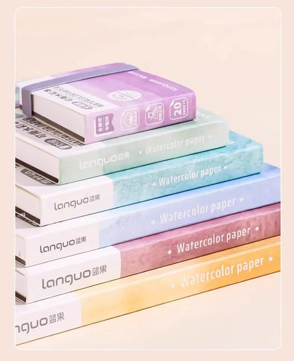 100% Cotton Mini Watercolor Paper Book – 300gsm Tearable Sketchbook Journal for Drawing & Painting