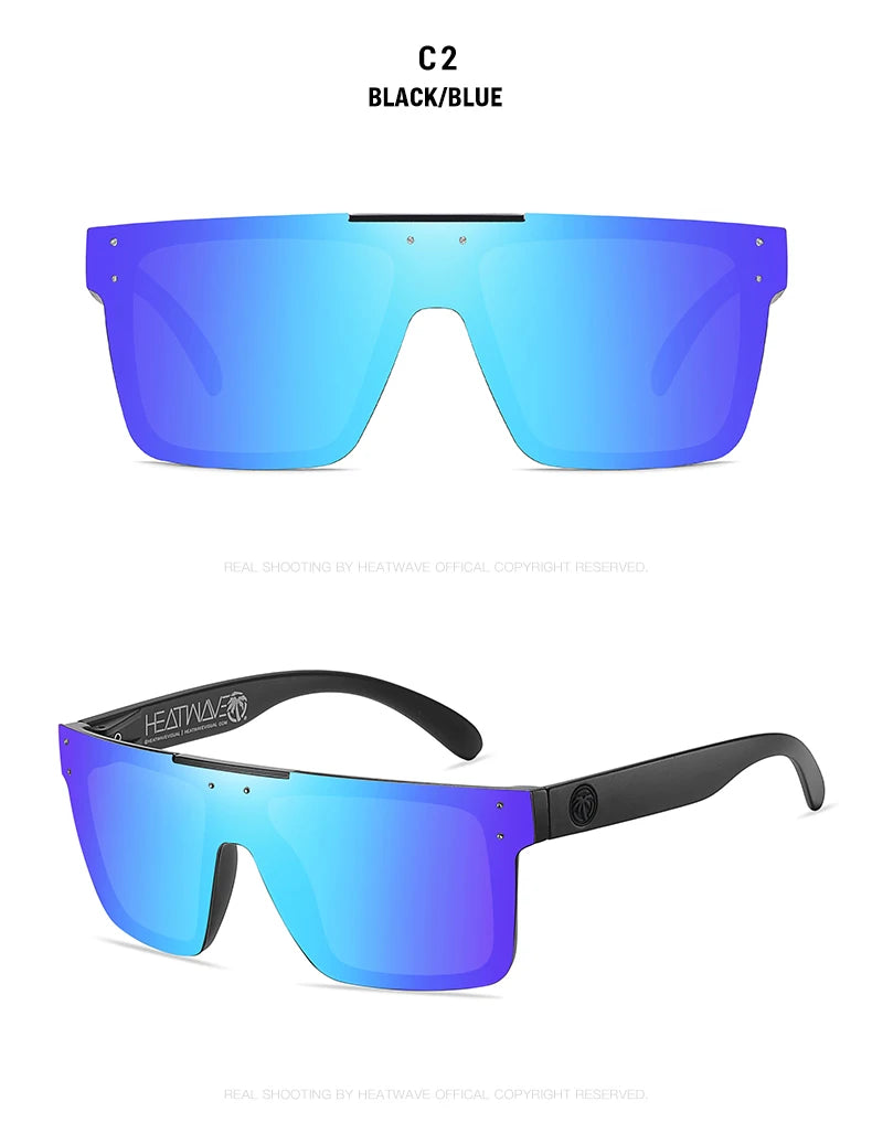 NEW Luxury Brand Mirrored Polarized Sunglasses — Men’s Sport Goggles with UV400 Protection & Case
