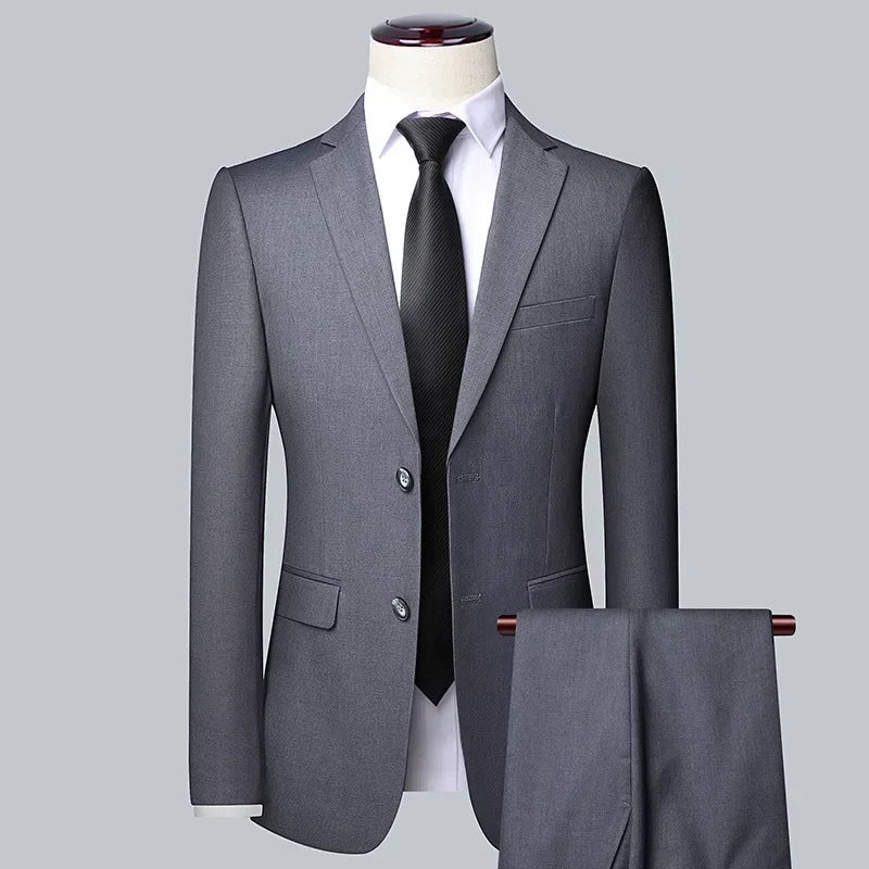 2024 Men's 3-Piece Suit Set – Blazer, Vest & Trousers | Formal Business & Wedding Outfit M-6XL