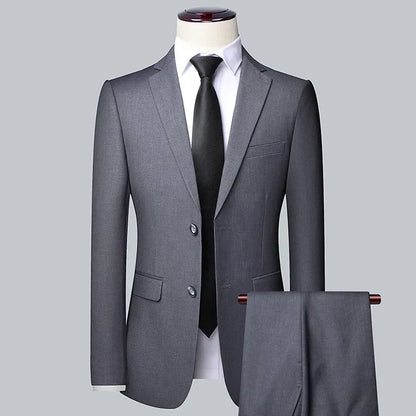 2024 Men's 3-Piece Suit Set – Blazer, Vest & Trousers | Formal Business & Wedding Outfit M-6XL