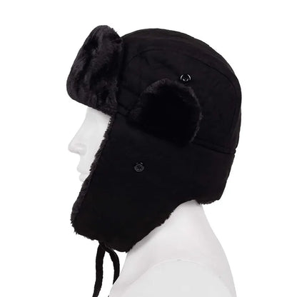 Unisex Winter Earflap Bomber Hat - Warm Ski Cap for Men and Women, Ideal for Outdoor Riding and Snow Activities