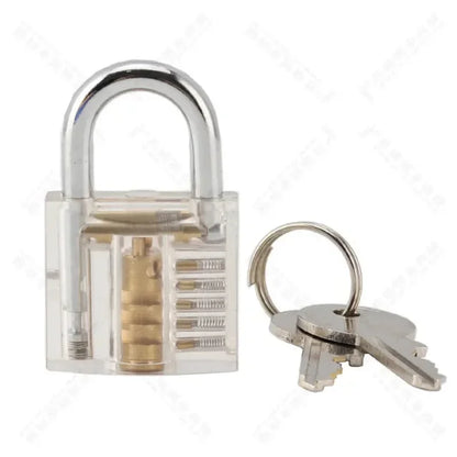Transparent Locksmith Practice Lock - Visible Cutaway Mini Padlock Training Tool for Lock Picking Skills and Hardware Practice