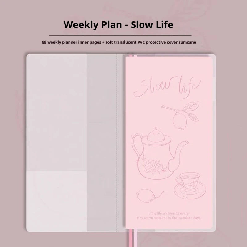 Kinbor Undated Weekly Planner - Illustrated Hardcover To-Do List Notebook