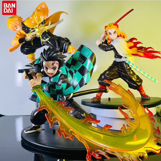 Demon Slayer Anime Figure — Tanjirou, Zenitsu & Kyoujurou PVC Action Toy Collectible Gift for Kids