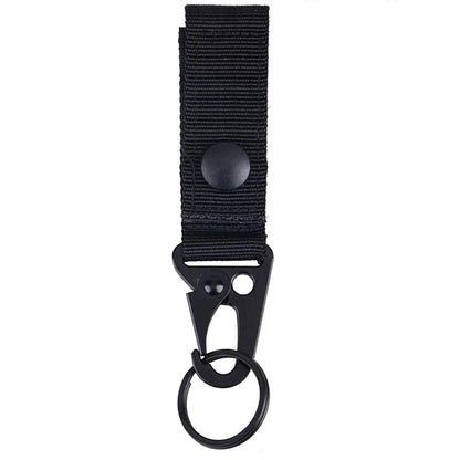 Tactical Molle Keychain with Metal Hook – Nylon Backpack Key Holder