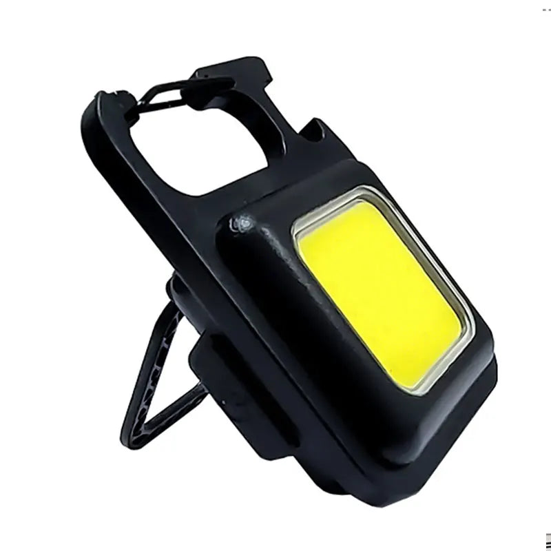 Super Bright Mini COB Keychain Flashlight - USB Rechargeable Magnetic Pocket Work Light for Camping & Fishing