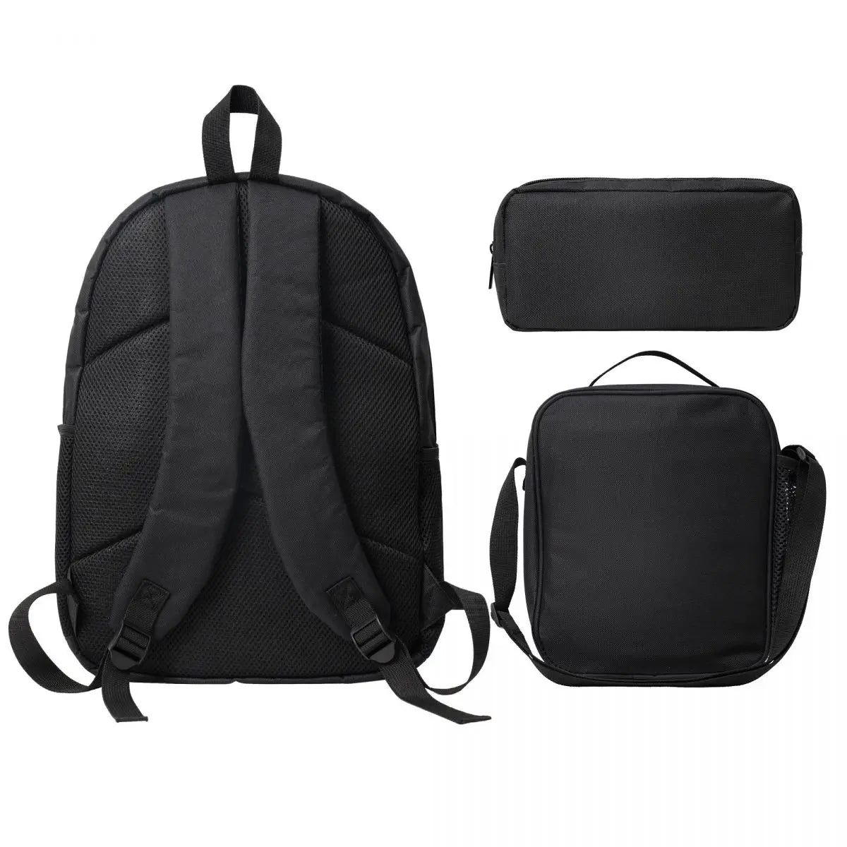 3-Piece Student Backpack Set - Cartoon School Bag with Lunch Bag and Pencil Case