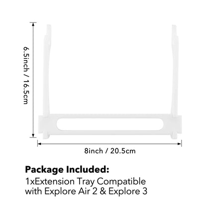 2-Size Extension Tray for Cricut — Compatible with Explore Air 2, Explore 3 & Maker 3, Cutting Mat Support & Holder Accessory