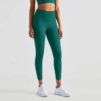 Women’s Lycra Four-Way Stretch Yoga Pants – High Waist Seamless Sports Leggings, T-Line Free Gym Fitness Wear
