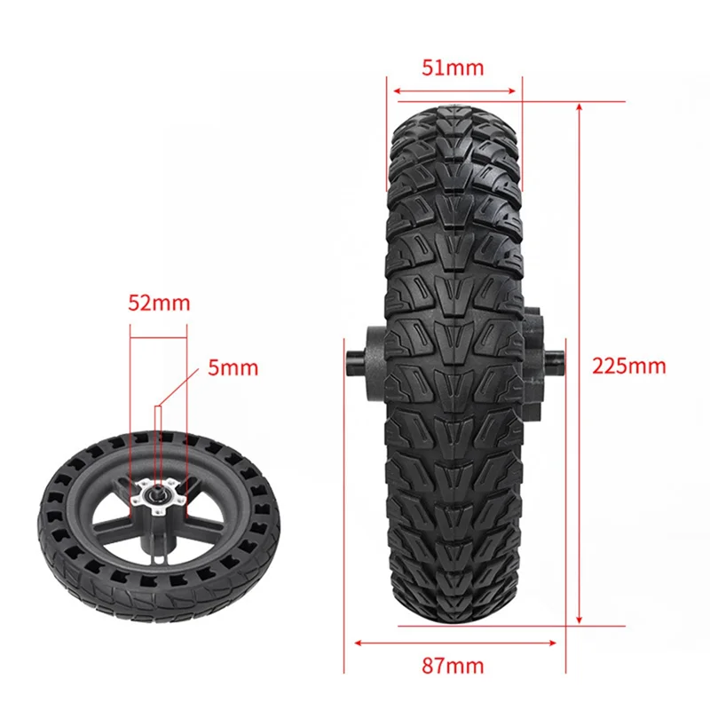 A32Z 8.5x2 Inch Replacement Motor Wheel for Xiaomi M365 Pro Electric Scooter – Scooter Driving Wheel Accessory