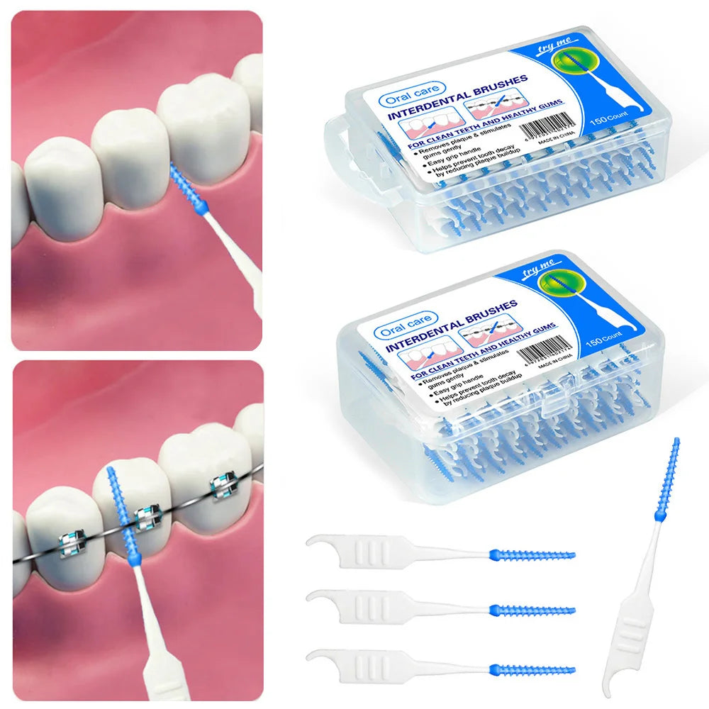 200-Piece Dental Floss Picks Set - Interdental Cleaning Tools for Daily Oral Hygiene and Dental Care