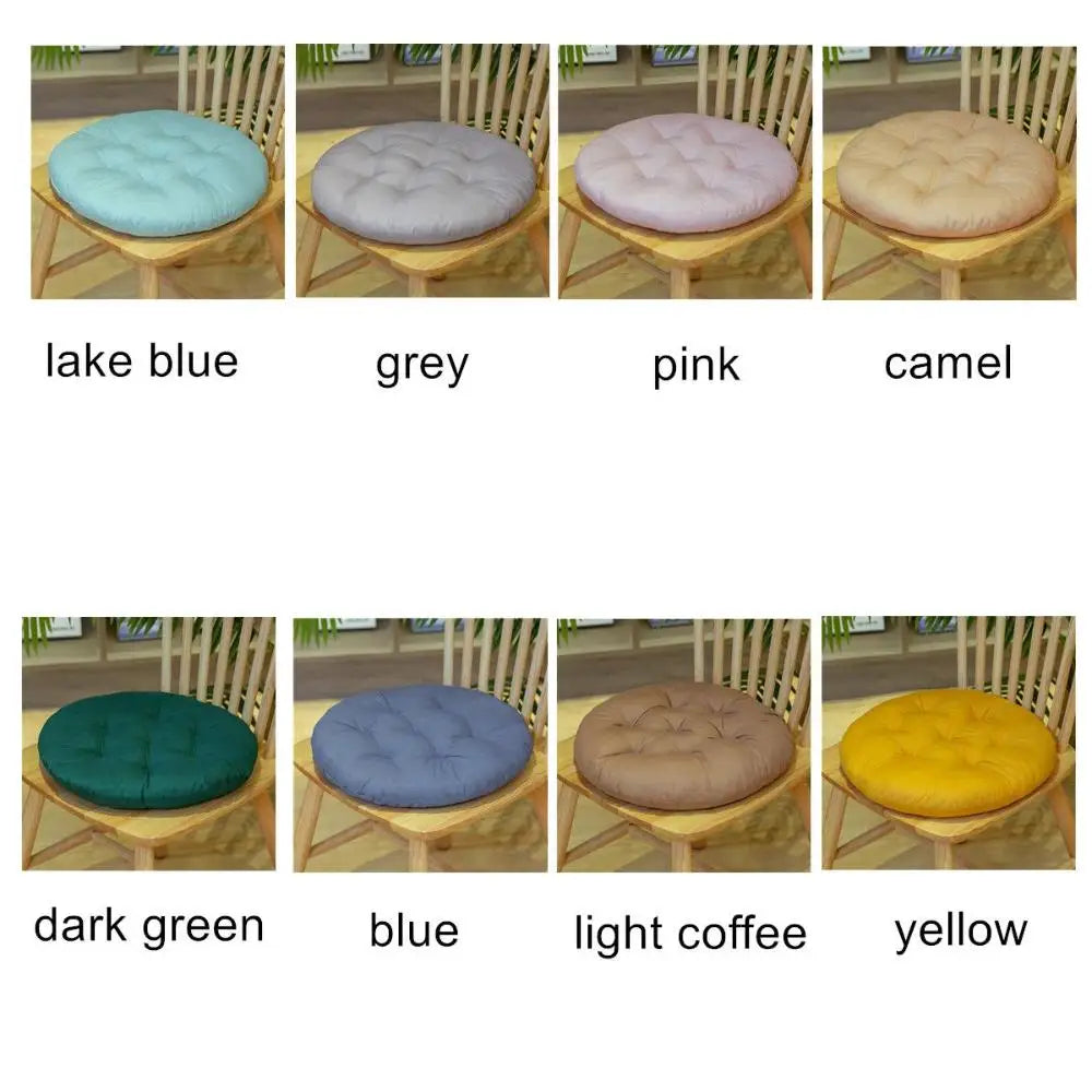 Non-Slip Thick Dining Chair Cushion – Round Nap Pillow Pad for Winter, Comfortable Chair Seat Cushion
