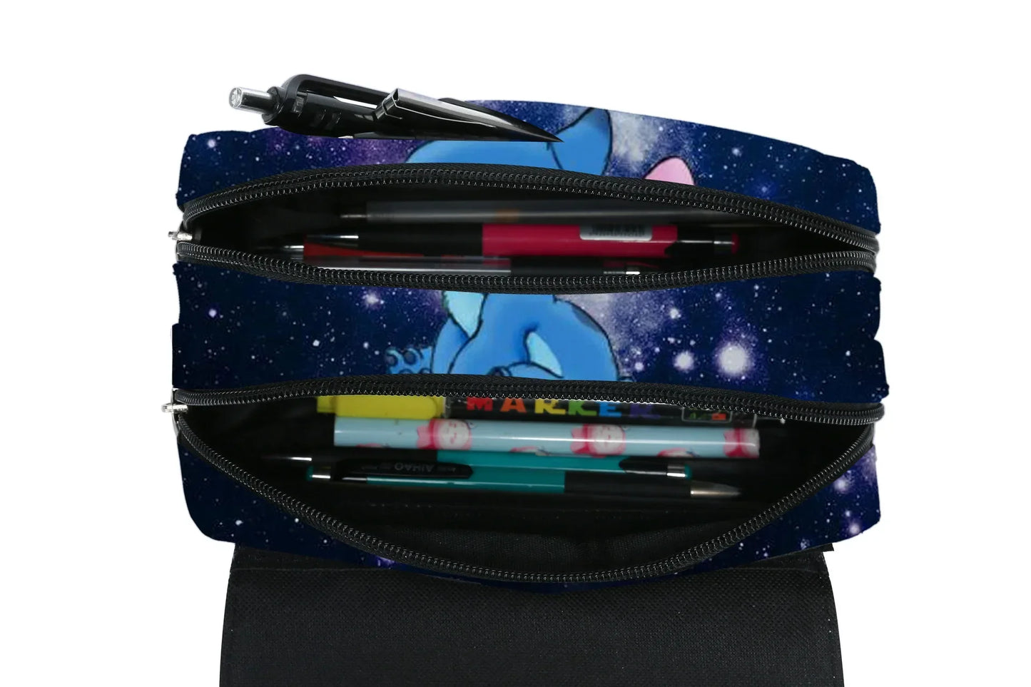 Anime Stitch Fully Printed Flap Pencil Case – Cartoon Stationery Bag for Primary & Secondary Students