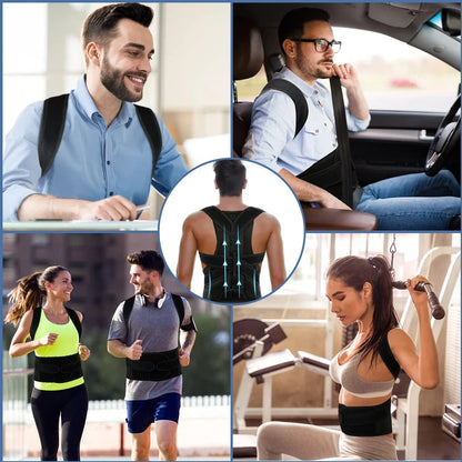 Back Brace Posture Corrector — Adjustable Back Straightener for Women & Men | Scoliosis & Hunchback Correction Posture Trainer