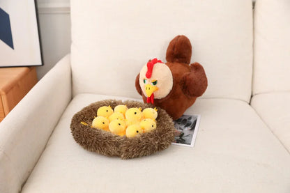 Swan & Chick Family Plush Toy — Lifelike Mother and Baby Stuffed Animals with Nest for Kids