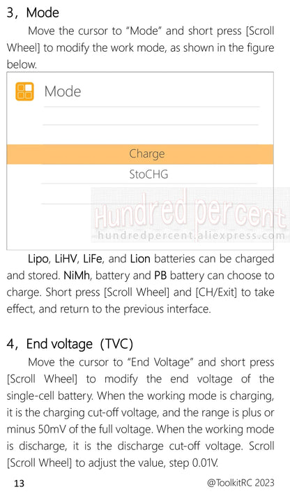 ToolkitRC Q6AC Charger — AC 400W/DC 1000W 4CH with USB A/Type-C, LiPo 1-6S, NiMH 1-16S, PB 1-10S, IPS Display