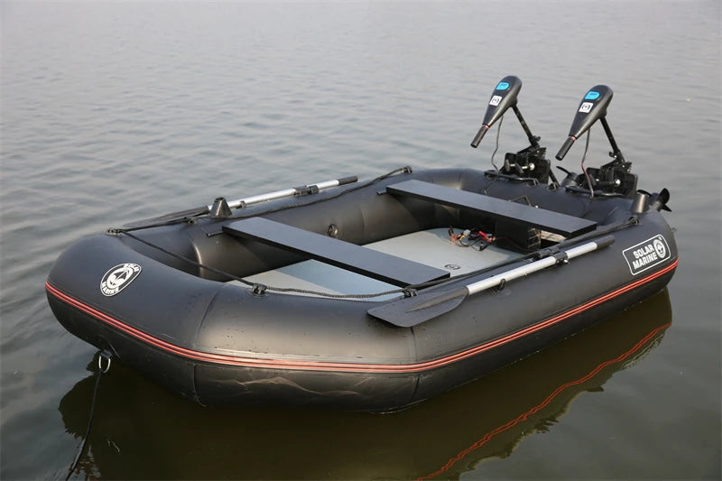 8.5ft Dinghy Boat for Adults – Widened Inflatable Fishing Kayak, Raft, Sport Boat with Paddles, Air Pump & Carry Bag