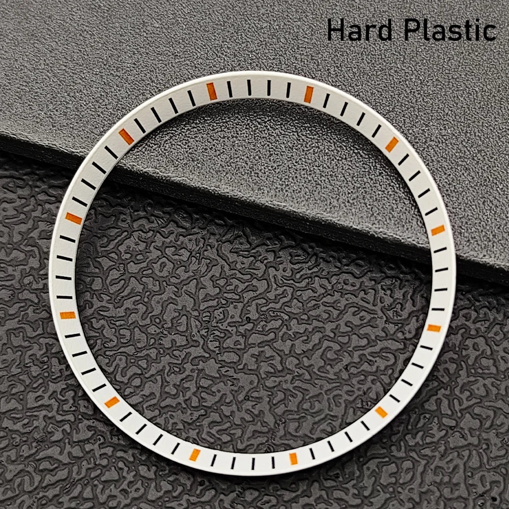Silver Mod Copper Chapter Ring for NH35 Watch Case - Polished Inner Ring Replacement, 30.3 × 27.3mm Watch Accessory