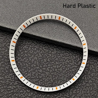 Silver Mod Copper Chapter Ring for NH35 Watch Case - Polished Inner Ring Replacement, 30.3 × 27.3mm Watch Accessory