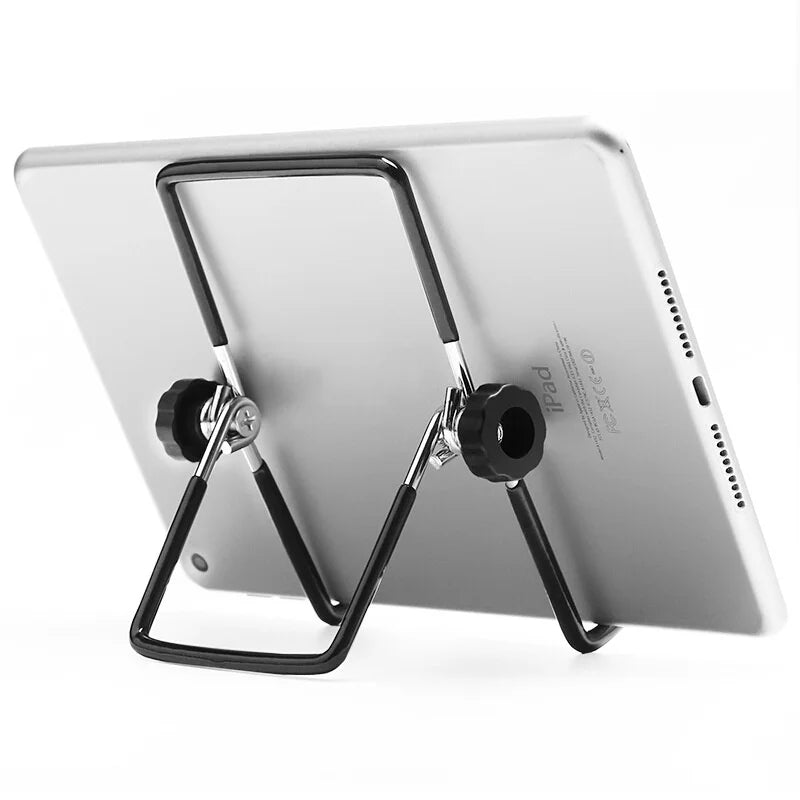 Universal Metal Tablet Holder Stand – Foldable Adjustable Desk Mount for Samsung Galaxy Tab S9, S8, Tablets & Phones Flexible Support Bracket