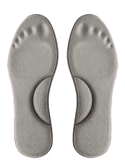 4D Massage Warm Pile Shoe Insoles – Super Soft Latex Sports Insoles with Arch Support, Orthopedic Running & Basketball Foot Comfort