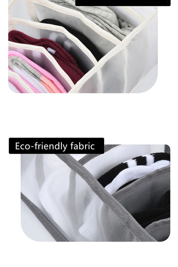 Underwear & Socks Organizer Box – Drawer Dividers for Bras, Pants, Scarves, Ties, Jeans, and Clothing Storage