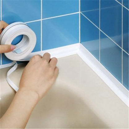 Bathroom Waterproof Wall Sticker: PVC Adhesive Sealing Tape for Sink Edge and Kitchen Bathroom Accessories